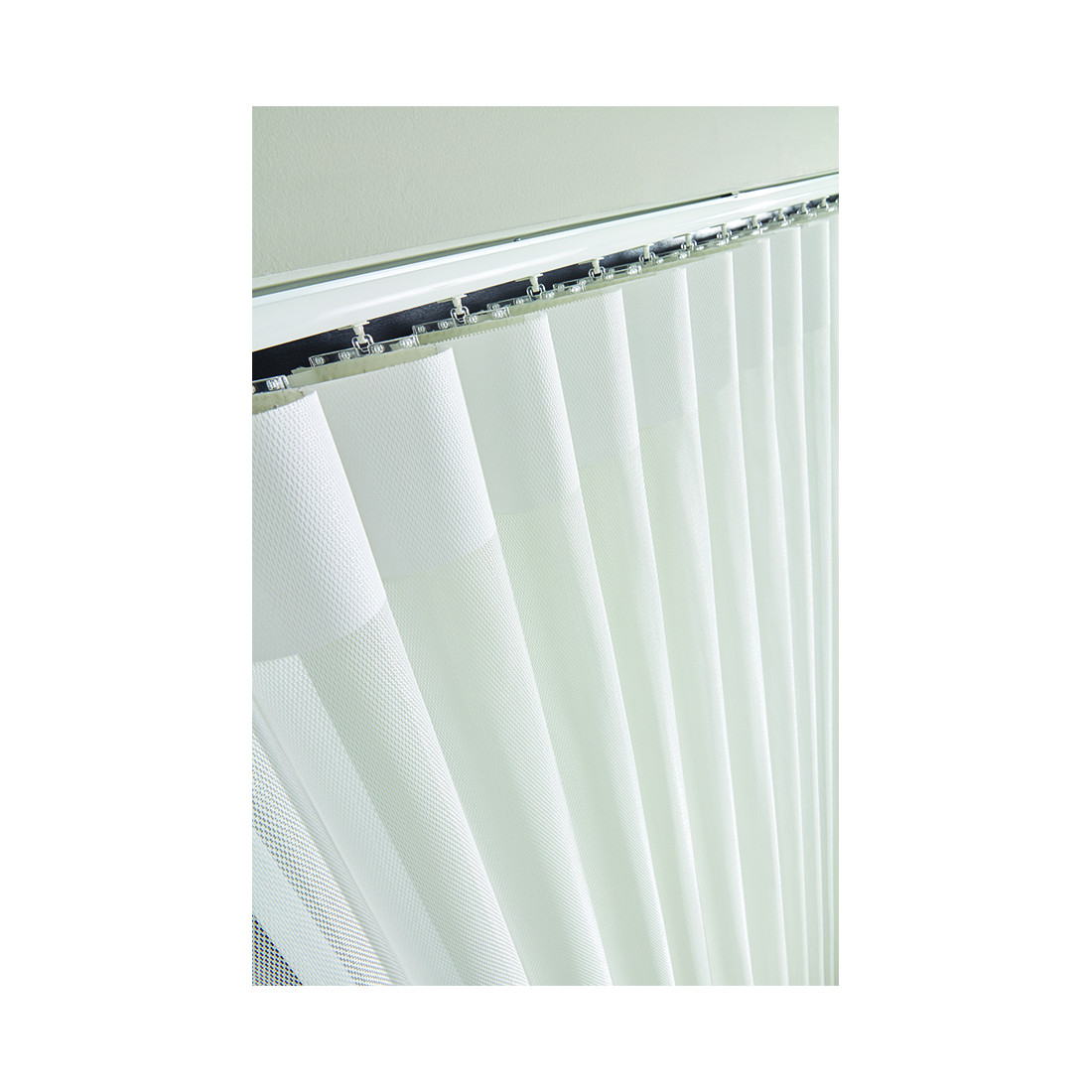 Vertical day-night blinds (operated by a cord and chain)