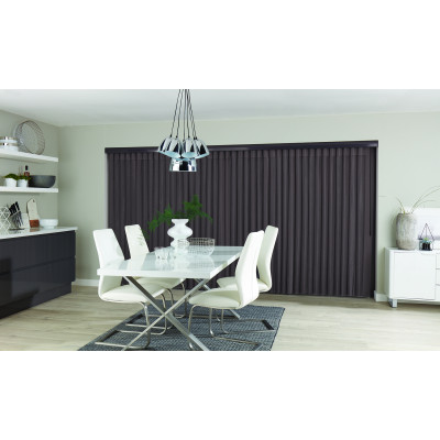 Vertical day-night blinds (operated by a cord and chain)