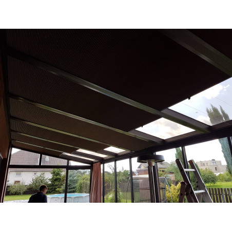 Plisuotos žaliuzės, žaliusės stogo langams, žaliuzės žiemos sodams, žaliuzės stogui, gofruotos žaliuzės, plisse