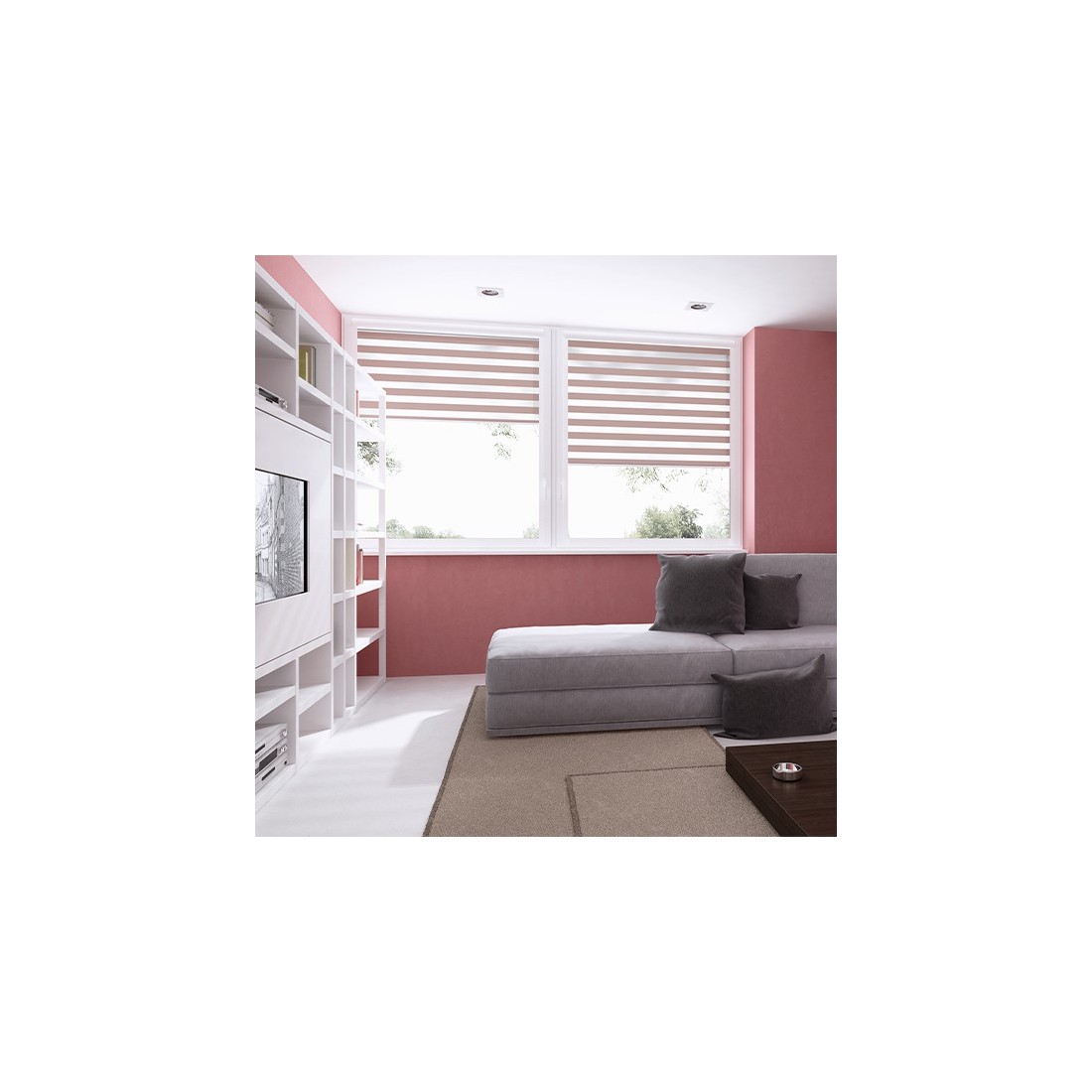 Roller blinds day-night