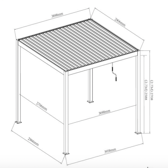 Lameline pergola Climatic ECO