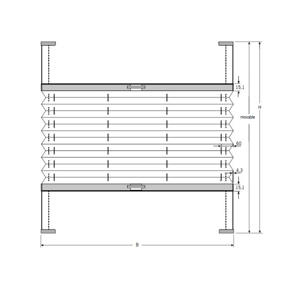 Pleated blinds